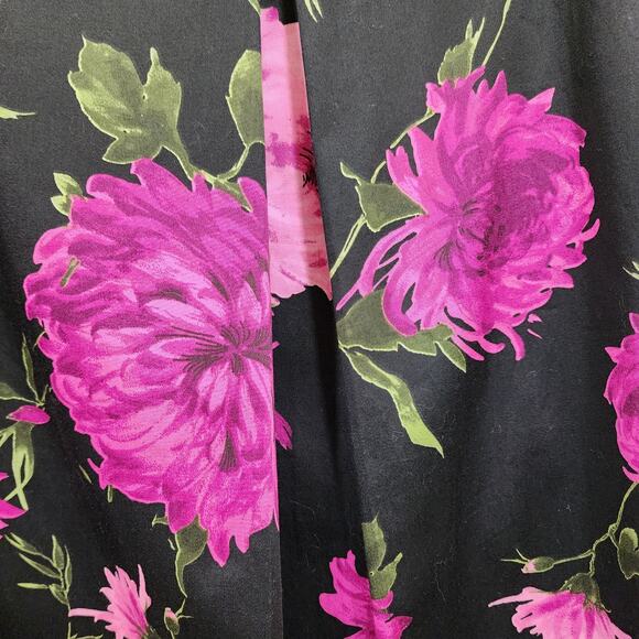 Talbots large purple and pink flower print pleated  lined skirt woman's size 18 - Picture 7 of 10